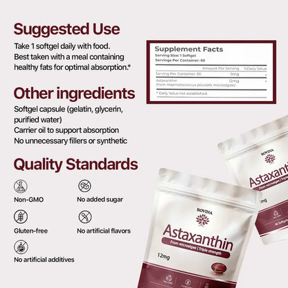 Rovina Astaxanthin - 12mg Softgels
