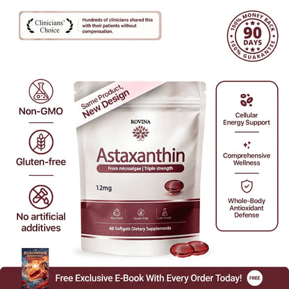 Rovina Astaxanthin - 12mg Softgels
